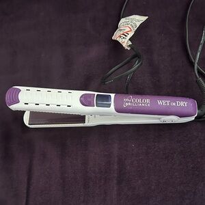 Dual-Use Hair Straightener - Purple and White